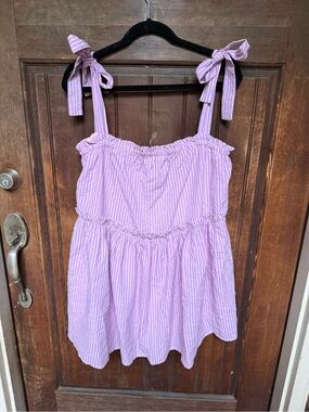 Pink Lily Lavender & Pink Stripe Dress, size L, NWOT